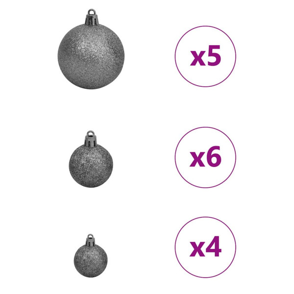 ÁrboldeNavidadartificial con luces de tiras LED Verde 150cm PVC M 4