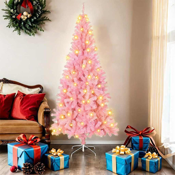 Árboles de Navidad Artificiales Rosa 180 cm PVC D