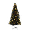 Árboles de Navidad Artificiales Negro 180 cm PVC 2