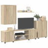 Juego de mueble de TV de 4 piezas 4 pcs Roble Sonoma 3