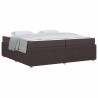 Estructura de cama con colchón Marrón oscuro 200 x 200 cm tela 3