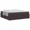 Estructura de cama con colchón Marrón oscuro 200 x 200 cm tela 4