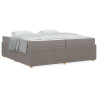 Estructura de cama con colchón Taupé 200 x 200 cm tela 4