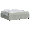 Estructura de cama con colchón Gris claro 200 x 200 cm 3