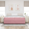 Estructura de cama con colchón Rosa 200 x 200 cm Terciopelo 5