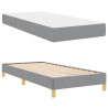 Cama tipo Box Spring Gris Claro y Marrón 90 x 190 cm 2