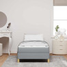 Cama tipo Box Spring Gris Claro y Marrón 90 x 190 cm 3
