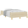 Cama tipo Box Spring Crema y marrón 120 x 190 cm 3