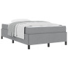 Cama tipo Box Spring Gris claro y negro 120 x 190 cm 3