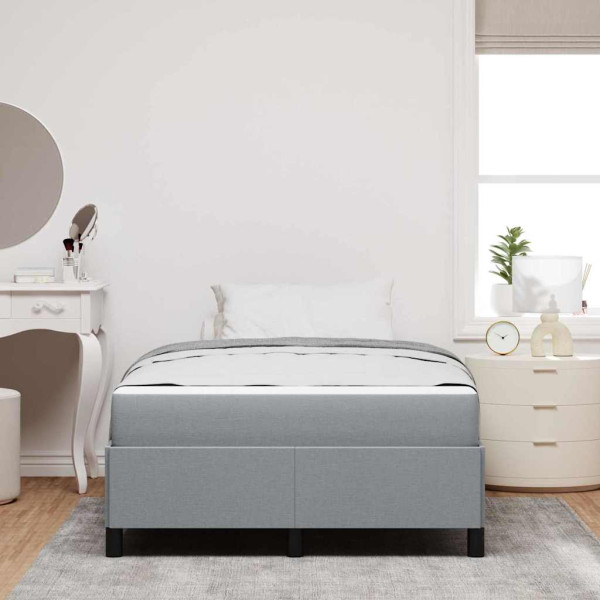 Cama tipo Box Spring Gris claro y negro 120 x 190 cm M 5