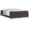 Cama tipo Box Spring Marrón oscuro y 140 x 200 cm tela 4
