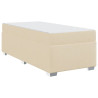 Estructura de cama Crema 80 x 200 cm tela 2