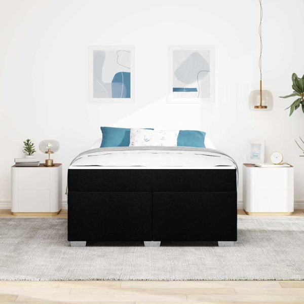 Estructura de cama Negro 160 x 200 cm tela M 5