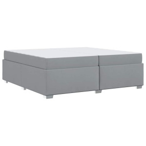 Estructura de cama Gris claro 200 x 200 cm tela H