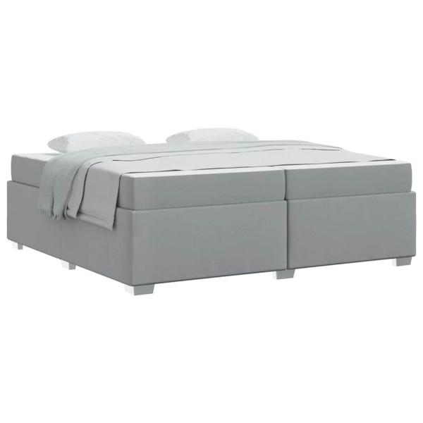 Estructura de cama Gris claro 200 x 200 cm tela M 3