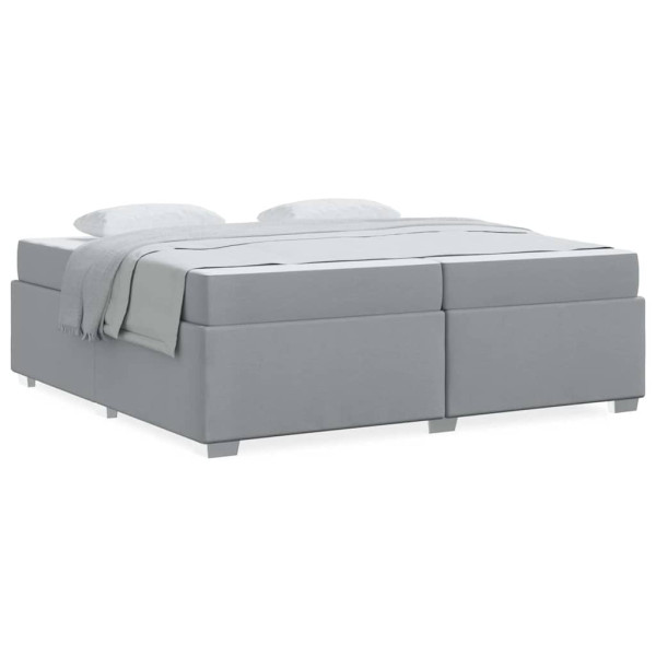 Estructura de cama Gris claro 200 x 200 cm tela M 4