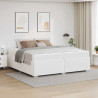 Estructura de cama Blanco 200 x 200 cm Cuero sintético 1