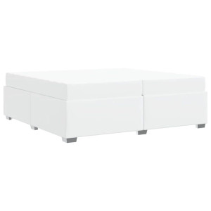 Estructura de cama Blanco 200 x 200 cm Cuero sintético H