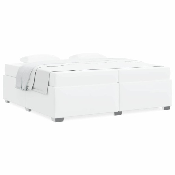 Estructura de cama Blanco 200 x 200 cm Cuero sintético M 4