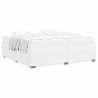 Estructura de cama Blanco 200 x 200 cm Cuero sintético 4