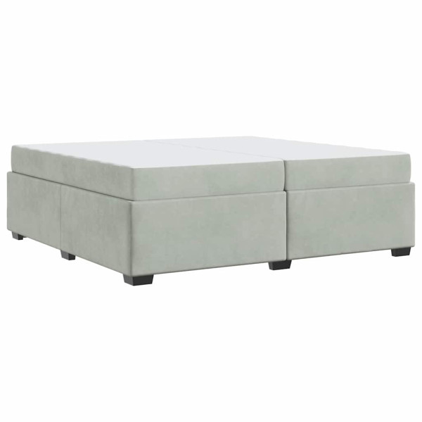 Estructura de cama Gris claro 200 x 200 cm Terciopelo M 2