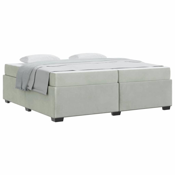 Estructura de cama Gris claro 200 x 200 cm Terciopelo M 3