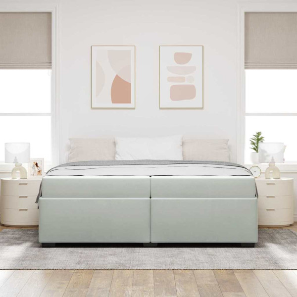 Estructura de cama Gris claro 200 x 200 cm Terciopelo M 5