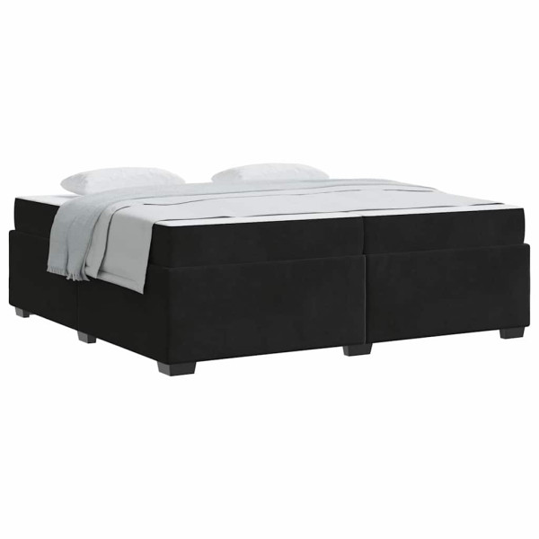 Estructura de cama con colchón Negro 200 x 200 cm Terciopelo M 3