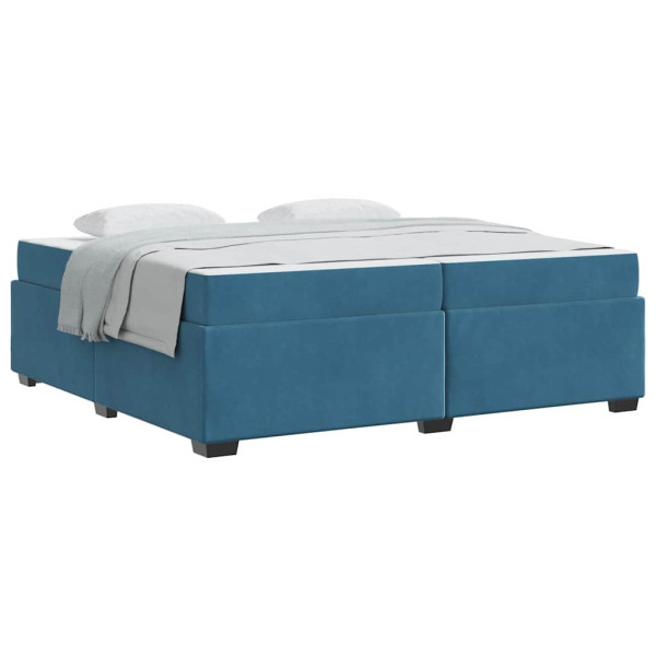 Estructura de cama Azul oscuro 200 x 200 cm Terciopelo M 3