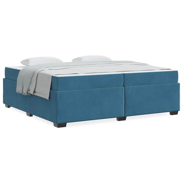 Estructura de cama Azul oscuro 200 x 200 cm Terciopelo M 4