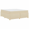 Estructura de cama con colchón Crema 180 x 200 cm tela 2