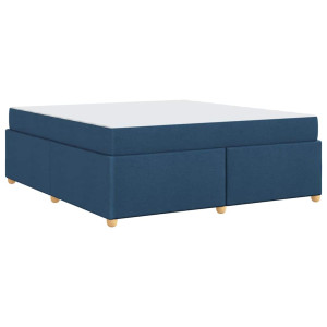 Estructura de cama con colchón Azul 180 x 200 cm tela H