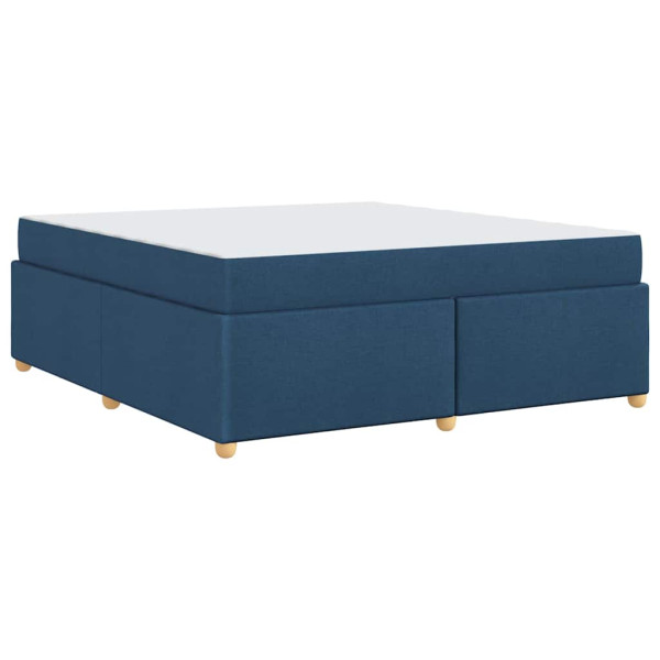 Estructura de cama con colchón Azul 180 x 200 cm tela M 2