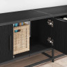 Gabinete de TV Roble negro 210 x 35 x 41 cm 4