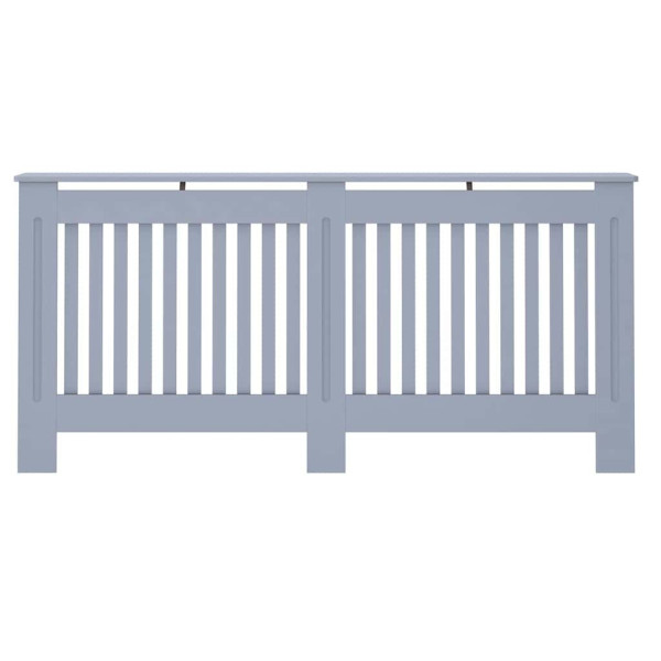 Cubierta de radiador 2 pcs Gris 172x19x81.5cm Madera Ingeniada M 5