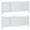 Cubierta de radiador Manual 2 pcs Blanco 205x20.5x81.5cm 2