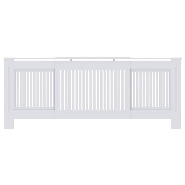 Cubierta de radiador Manual 2 pcs Blanco 205x20.5x81.5cm M 5