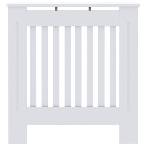 Cubierta de radiador 2 pcs Blanco 78x19x81.5cm Madera Ingeniada M 5