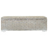 Caja almacenaje madera caoba blanco y ratán Kubu natural 110 cm 2