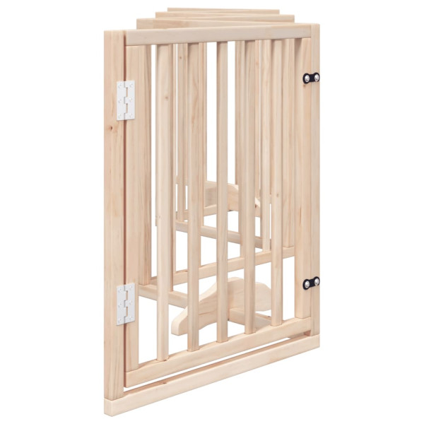 Puerta para perros plegable 6 paneles madera de álamo 300 cm M 5