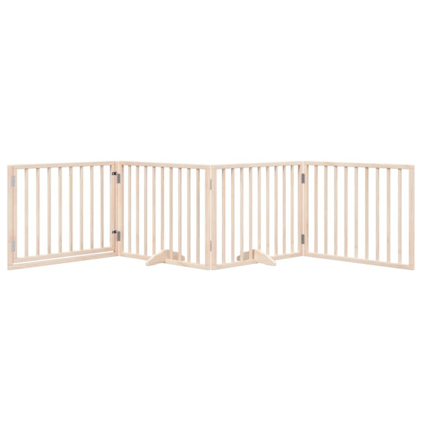 Puerta para perros plegable 4 paneles madera de álamo 320 cm M 3