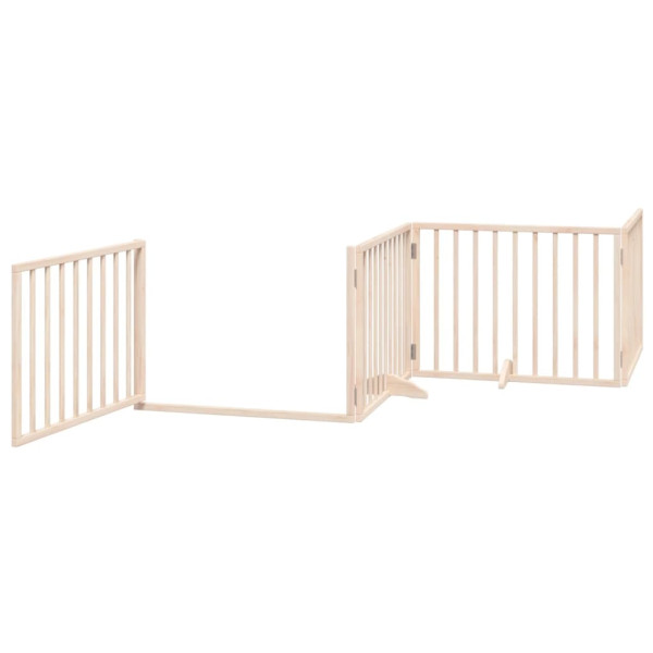 Puerta para perros plegable 4 paneles madera de álamo 320 cm M 4