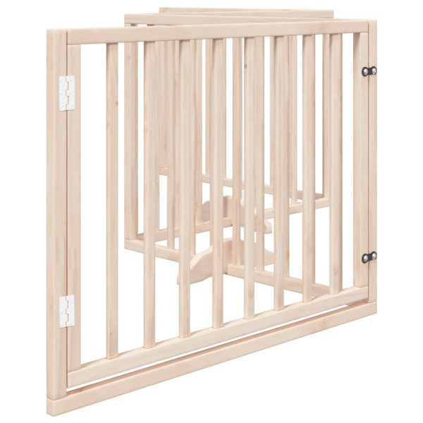 Puerta para perros plegable 4 paneles madera de álamo 320 cm M 5