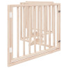 Puerta para perros plegable 4 paneles madera de álamo 320 cm 5