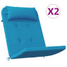Cojines para silla Adirondack 2 uds tela Oxford azul claro 2
