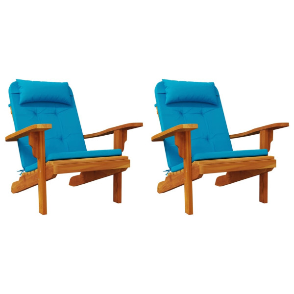 Cojines para silla Adirondack 2 uds tela Oxford azul claro M 4