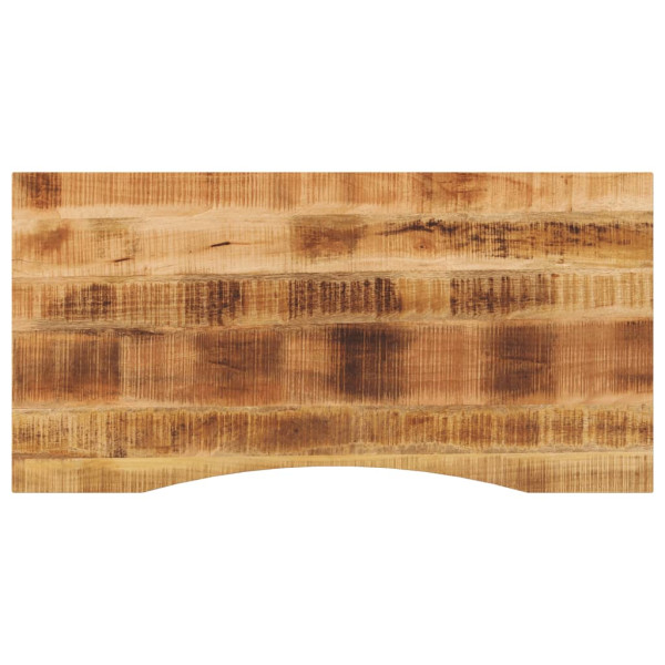 Tablero escritorio con curva madera mango rugosa 140x60x2.5 cm D
