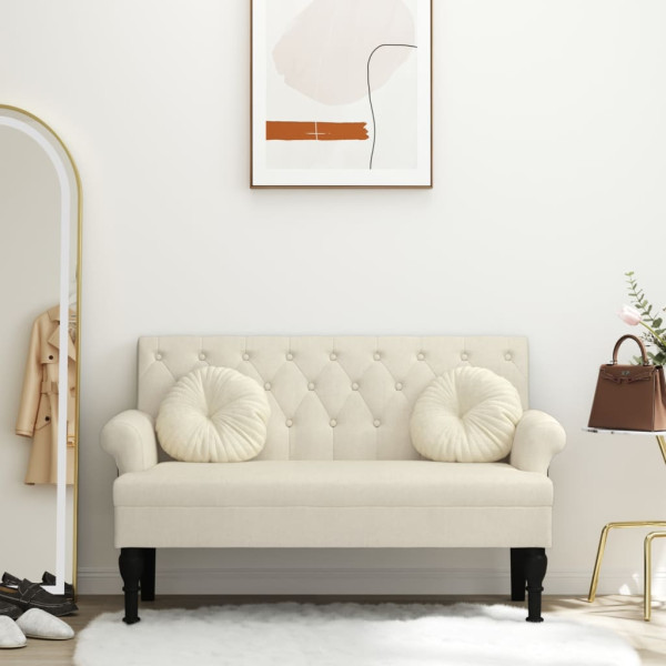 Banco con respaldo lino 120x62x75.5 cm D