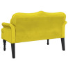 Banco con cojines terciopelo amarillo 120.5x65x75 cm 5