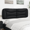 Cabecero de cama acolchado cuero sintético negro 152 cm 4